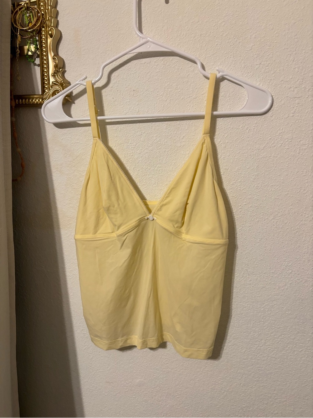No Boundaries Pale Yellow V-Neck Camisole Top